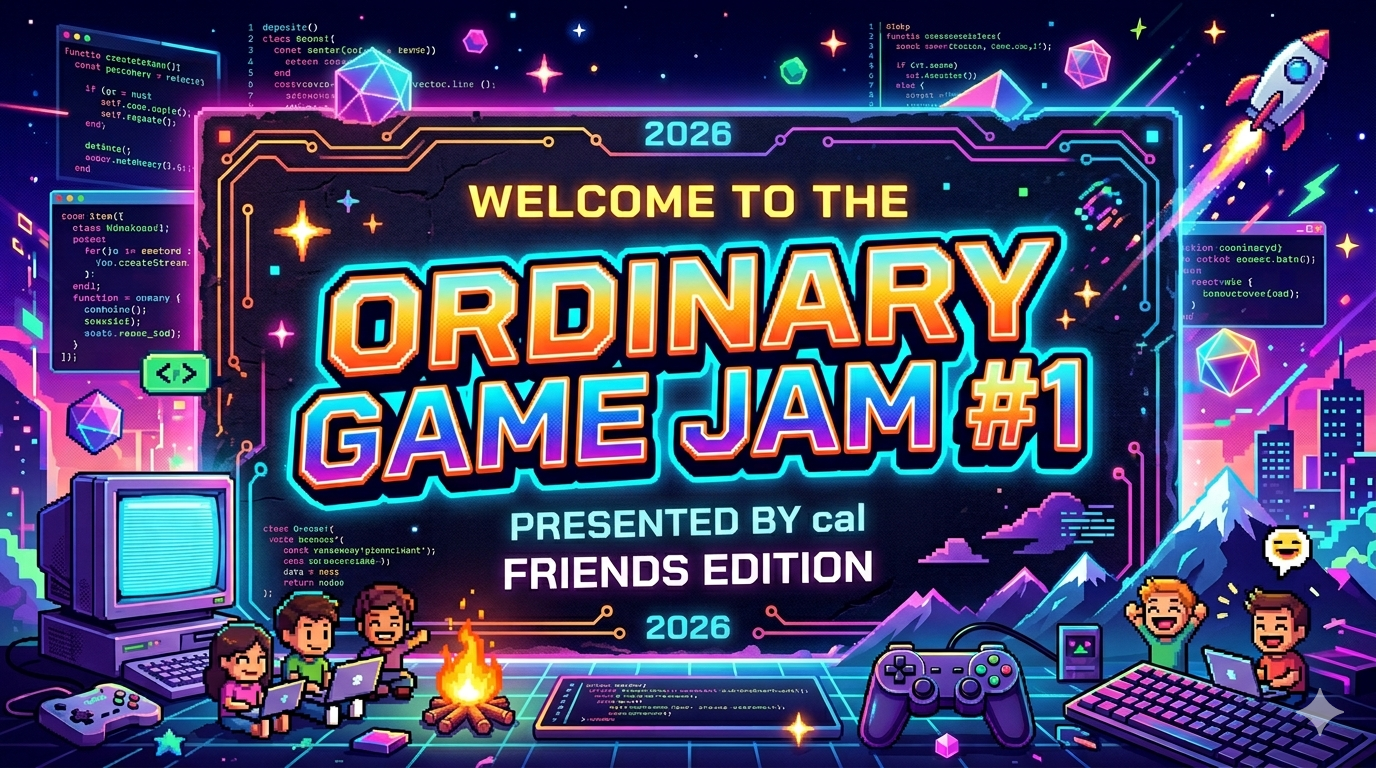 Welcome to the Ordinary Game Jam #1 — Presented by Vibe Code, Friends Edition